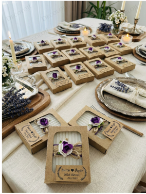 Jüt İp ve Çiçek Süslemeli Kokulu Sabun Hediyelik