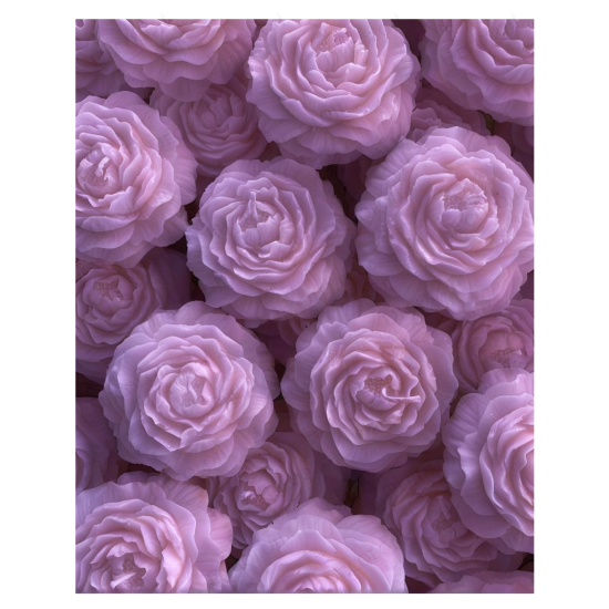 Nikah Şekeri - Jüt İp Süslemeli Mor Şakayık Mum Hediyelik