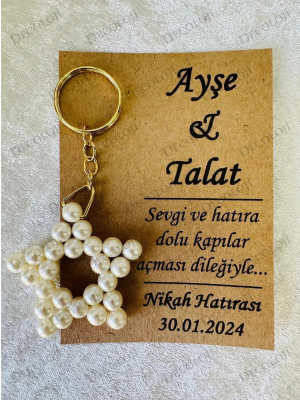 Yıldız Anahtarlık & Kraft Hatıra Kartı Hediyelik