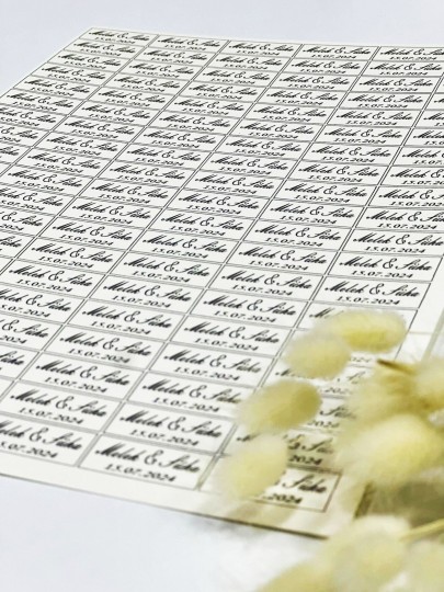 Malzeme - Kişiye Özel Beyaz Kağıt İsim Etiketi