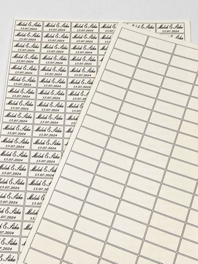 Malzeme - Kişiye Özel Beyaz Kağıt İsim Etiketi