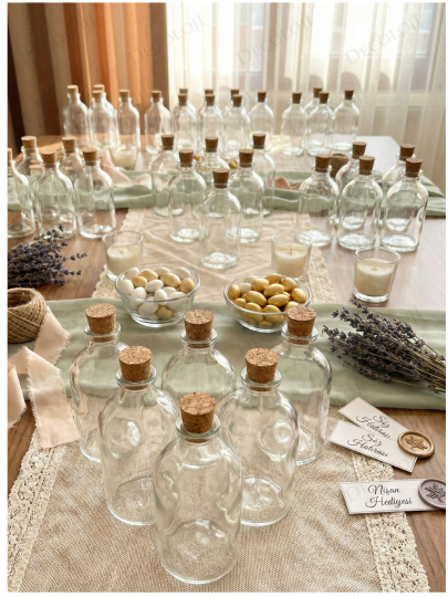 Malzeme - Mantar Tıpalı Cam Şişe