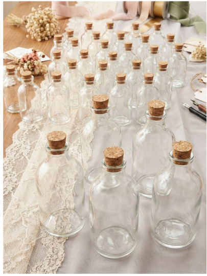 Malzeme - Mantar Tıpalı Cam Şişe