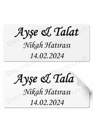 Yapışkanlı Kağıt Dikdörtgen İsim Etiketi