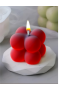 Nikah Şekeri - Kırmızı Bubble Mum