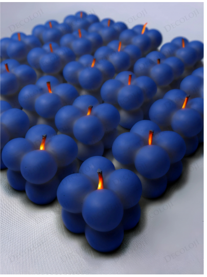 Nikah Şekeri - Mavi Bubble Mum