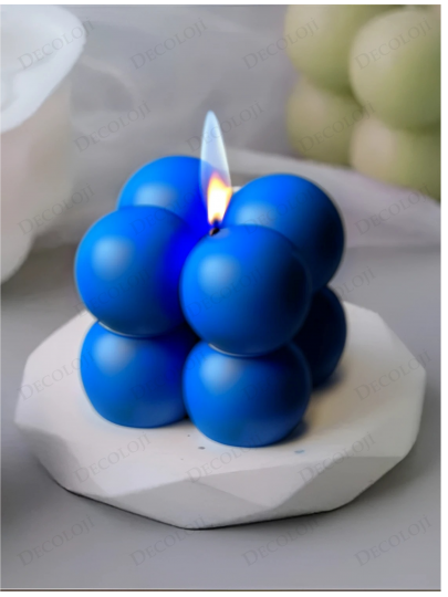 Nikah Şekeri - Mavi Bubble Mum