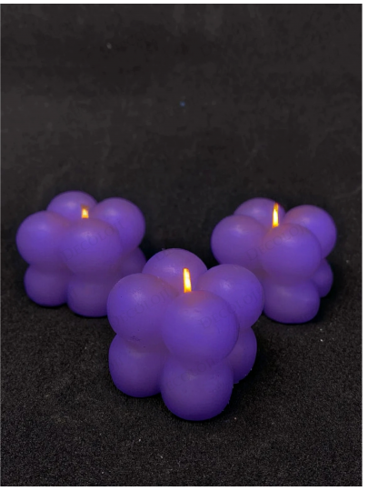 Nikah Şekeri - Mor Bubble Mum