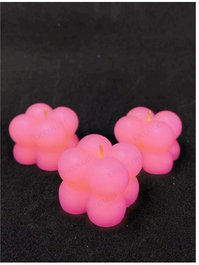 Nikah Şekeri - Pembe Bubble Mum