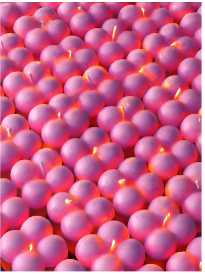 Nikah Şekeri - Pembe Bubble Mum