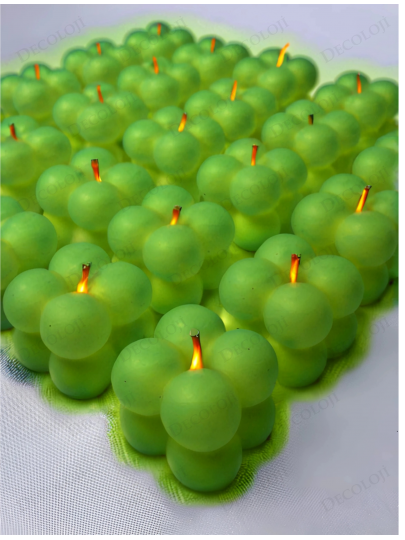 Nikah Şekeri - Yeşil Bubble Mum