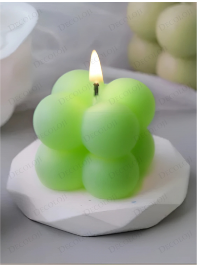Nikah Şekeri - Yeşil Bubble Mum