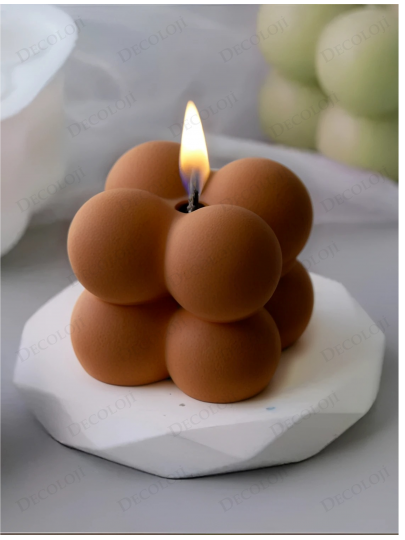Nikah Şekeri - Kahverengi Bubble Mum