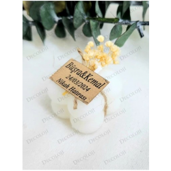 Kuru Çiçek Süslemeli Bubble Mum Hediyelik Kuru Çiçek Süslemeli Bubble Mum Hediyelik