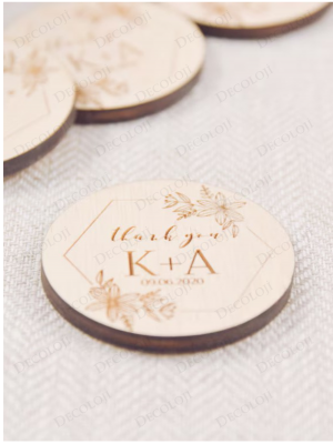 Yuvarlak MDF Magnet Hediyelik