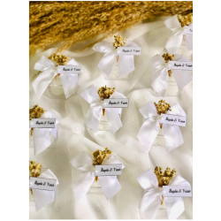 Kuru Çiçek ve Saten Kurdele Süslemeli Bubble Mum Hediyelik