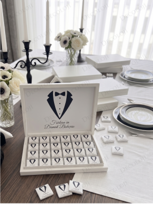 Damat Bohçası Çikolatası: Beyaz Etiket