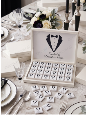 Damat Bohçası Çikolatası: Beyaz Etiket