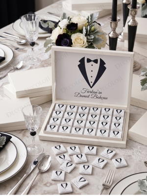 Damat Bohçası Çikolatası: Beyaz Etiket
