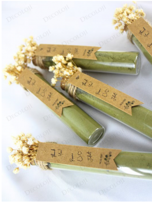 Jüt İp Süslemeli Cam Tüp & Kına Hediyelik