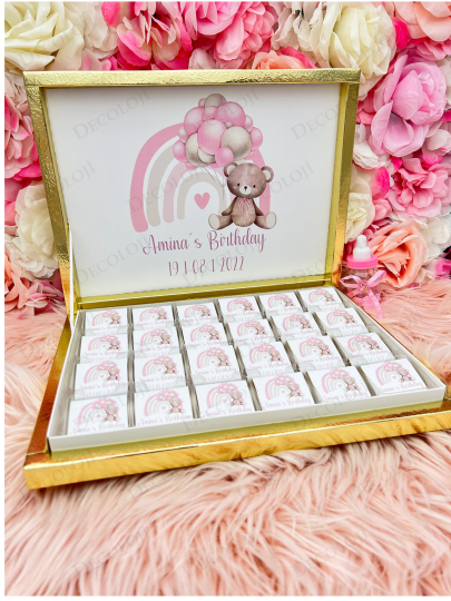 Bebek & Doğum - Ayıcık Temalı Hoş Geldin Bebek Çikolata Kutusu (Kız) Bebek & Doğum - Ayıcık Temalı Hoş Geldin Bebek Çikolata Kutusu (Kız)