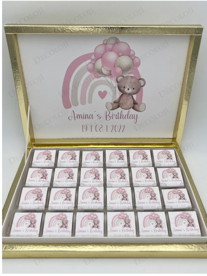 Bebek & Doğum - Ayıcık Temalı Hoş Geldin Bebek Çikolata Kutusu (Kız) Bebek & Doğum - Ayıcık Temalı Hoş Geldin Bebek Çikolata Kutusu (Kız)