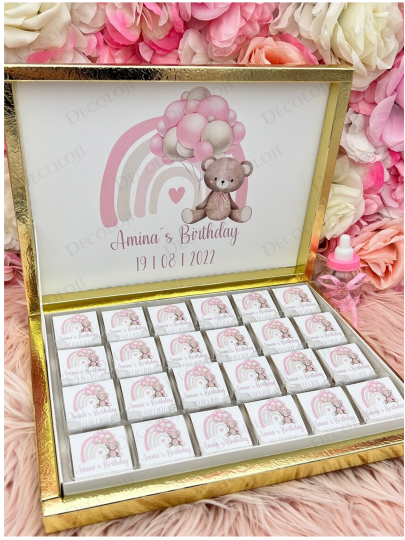Bebek & Doğum - Ayıcık Temalı Hoş Geldin Bebek Çikolata Kutusu (Kız) Bebek & Doğum - Ayıcık Temalı Hoş Geldin Bebek Çikolata Kutusu (Kız)