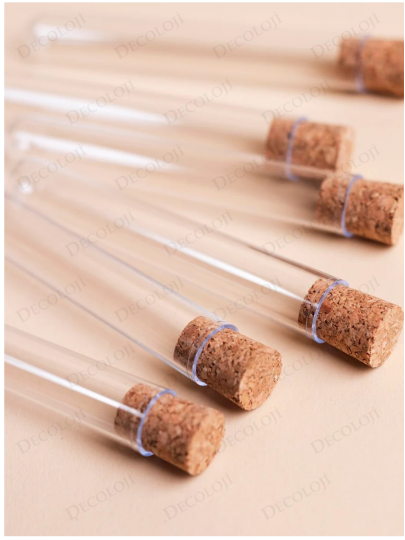 Malzeme - Mantar Tıpalı Cam Tüp