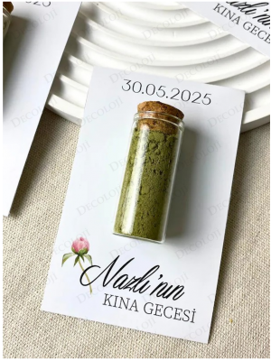 Hatıra Kartı & Cam Tüp Kına Hediyelik