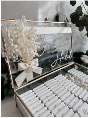 Beyaz Renkli Kız İsteme Çikolata Kutusu