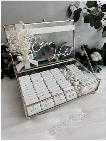 Kız İsteme - Beyaz Renkli Kız İsteme Çikolata Kutusu