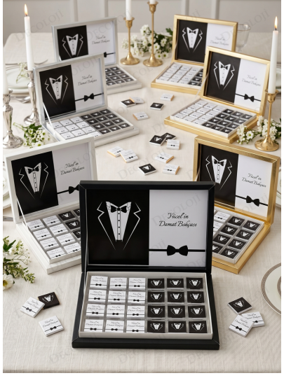 Söz, Nişan & Nikah - Damat Bohçası Çikolatası: Karma Etiket