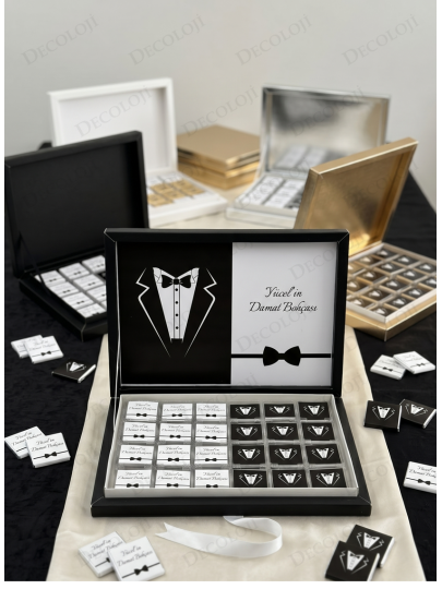 Söz, Nişan & Nikah - Damat Bohçası Çikolatası: Karma Etiket