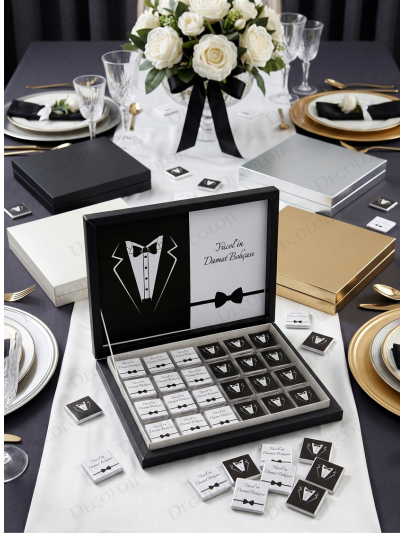 Söz, Nişan & Nikah - Damat Bohçası Çikolatası: Karma Etiket