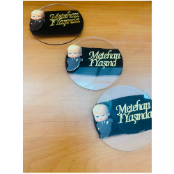 Karizmatik Bebek Karikatürlü Doğum Günü Pleksi Magnet Hediyelik Karizmatik Bebek Karikatürlü Doğum Günü Pleksi Magnet Hediyelik