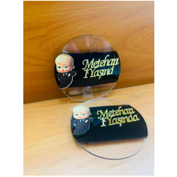 Karizmatik Bebek Karikatürlü Doğum Günü Pleksi Magnet Hediyelik Karizmatik Bebek Karikatürlü Doğum Günü Pleksi Magnet Hediyelik