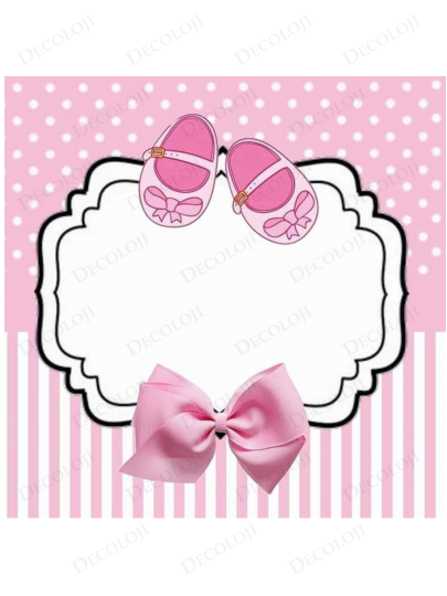 Malzeme - Yapışkanlı Kağıt Hoş Geldin Bebek İsim Etiketi: Tasarım 1