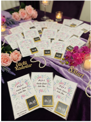 8 Mart Dünya Kadınlar Günü Kart & Çikolata Hediyelik