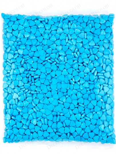 Malzeme - Kalp Şekilli Mavi Renkli Sıkı Şekerleme Malzeme - Kalp Şekilli Mavi Renkli Sıkı Şekerleme