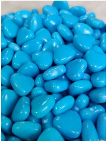Malzeme - Kalp Şekilli Mavi Renkli Sıkı Şekerleme Malzeme - Kalp Şekilli Mavi Renkli Sıkı Şekerleme