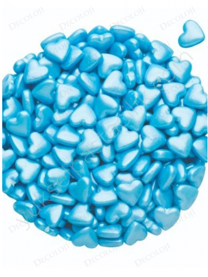Malzeme - Kalp Şekilli Mavi Renkli Sıkı Şekerleme Malzeme - Kalp Şekilli Mavi Renkli Sıkı Şekerleme