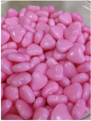 Kalp Şekilli Pembe Renkli Sıkı Şekerleme
