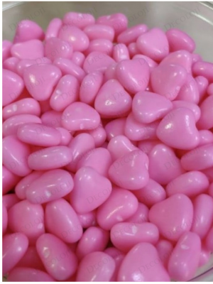 Kalp Şekilli Pembe Renkli Sıkı Şekerleme