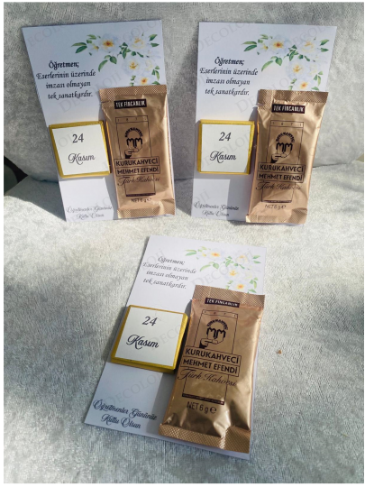 Özel Günler - 24 Kasım Öğretmenler Günü Kahve & Çikolata Kart Set