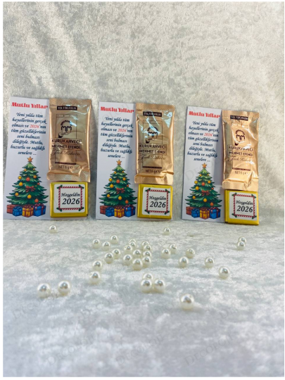 Özel Günler - Hoşgeldin 2027 Yılbaşı Hediyesi, Kahve & Çikolata Kart Set