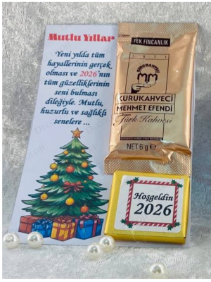 Hoşgeldin 2027 Yılbaşı Hediyesi, Kahve & Çikolata Kart Set