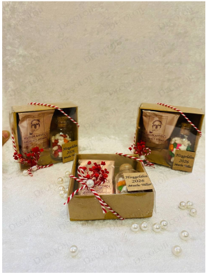 Hoşgeldin 2027 Yılbaşı Hediyesi, Kahve & Cam Şişe Şeker Seti