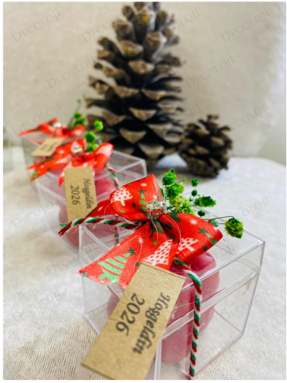 Özel Günler - Hoşgeldin 2027 Yılbaşı Hediyesi, Kırmızı Bubble Mum