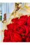 Kız İsteme - Beyaz Ambalaj Kaplama Kırmızı Gül Buketi & Çikolata Tepsisi Kız İsteme Seti