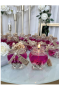 Nikah Şekeri - Jüt İp Süslemeli Kalp Şekilli Cam Kavanoz & Pembe Jel Mum Hediyelik